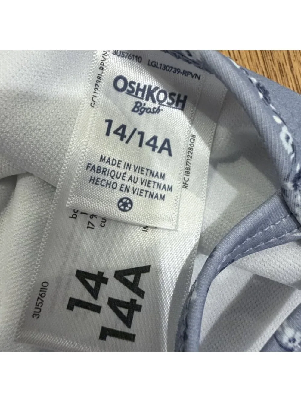 OshKosh Girls One PIece Bathing Suit NWOT Size 14